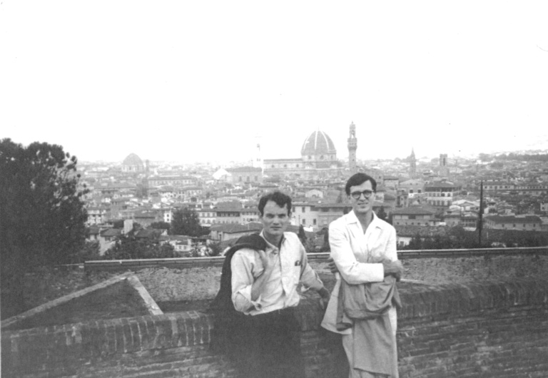 Lennart Anderson (on right) in Rome, Italy, c