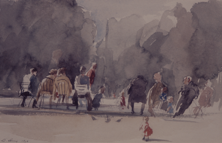 "Prospect Park" (1960), watercolor