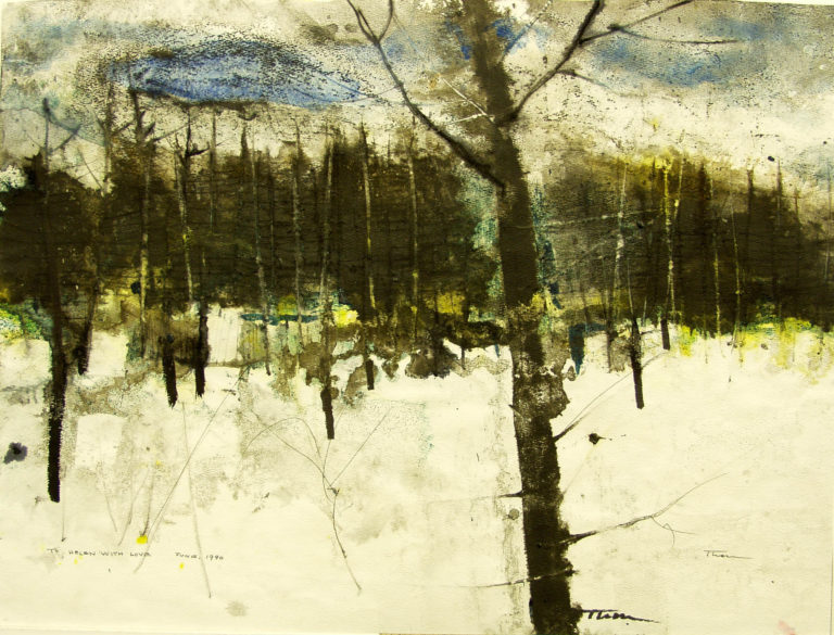 William-Thon-Maine-Winter-1990-Watercolor